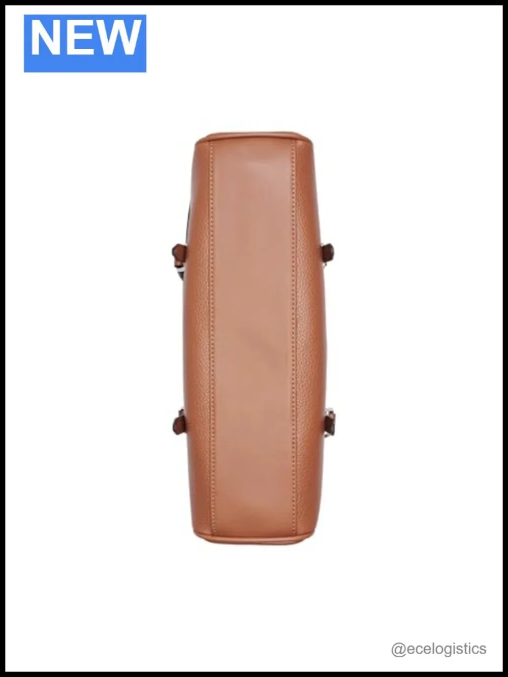 Vegan Leather Satchel Bag with Crossbody Strap and Multiple Pockets
